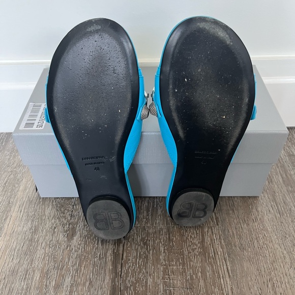 EUC Balenciaga Cagole Open Toe Sandals in Cyan - Picture 3 of 6